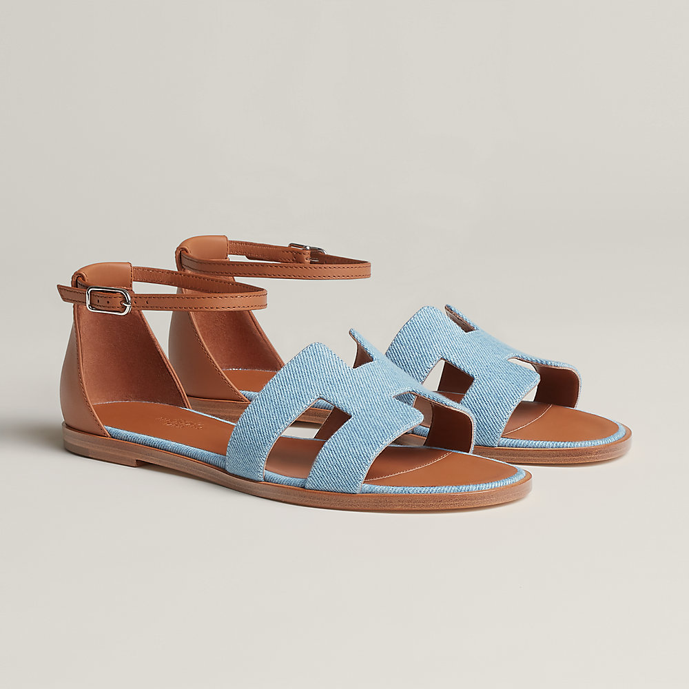 HM 25S SANTORINI SANDAL IN PEACHY PINK SUEDE AND LAMBSKIN